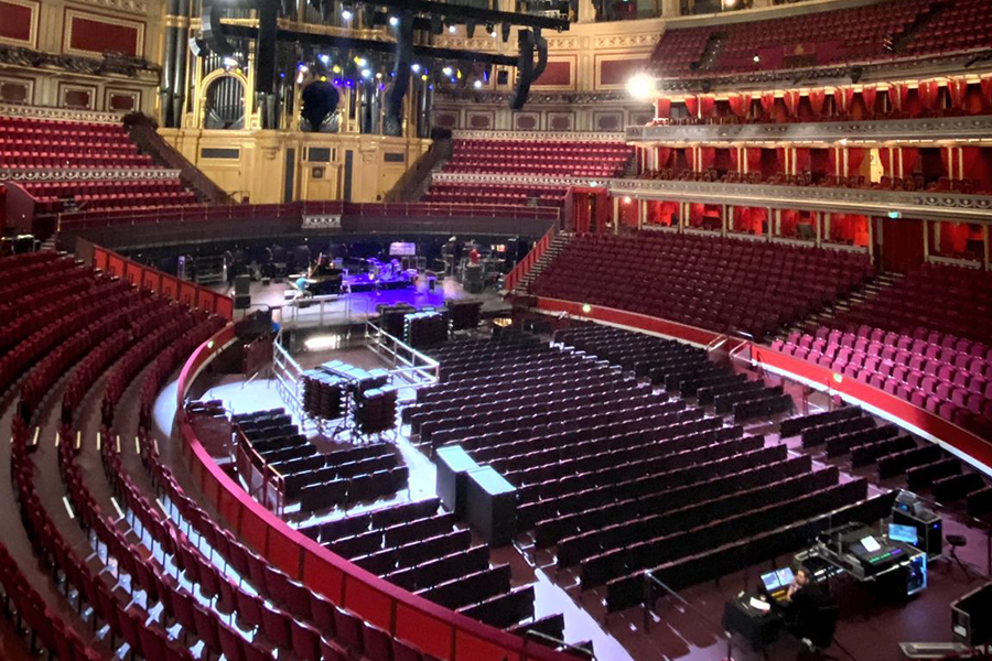The empty Royal Albert Hall auditorium