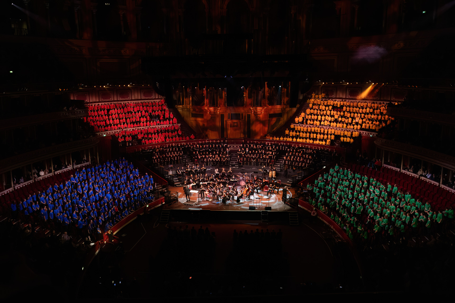 A wide shot of the MMF's Music is for Life 2026 concert: Lookin' Up at the Royal Albert Hall.