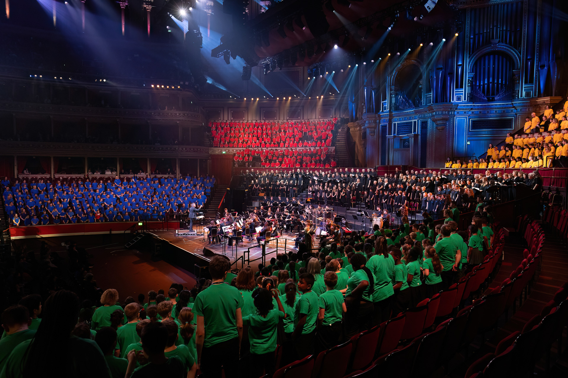 A wide shot of MMF's Music is for Life 2026 concert: Lookin' Up at the Royal Albert Hall.