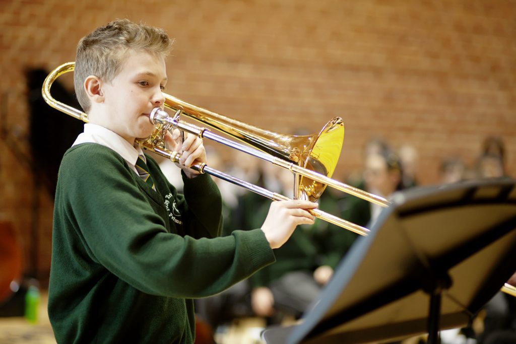 Child having music lesson with Merton Music Foundation