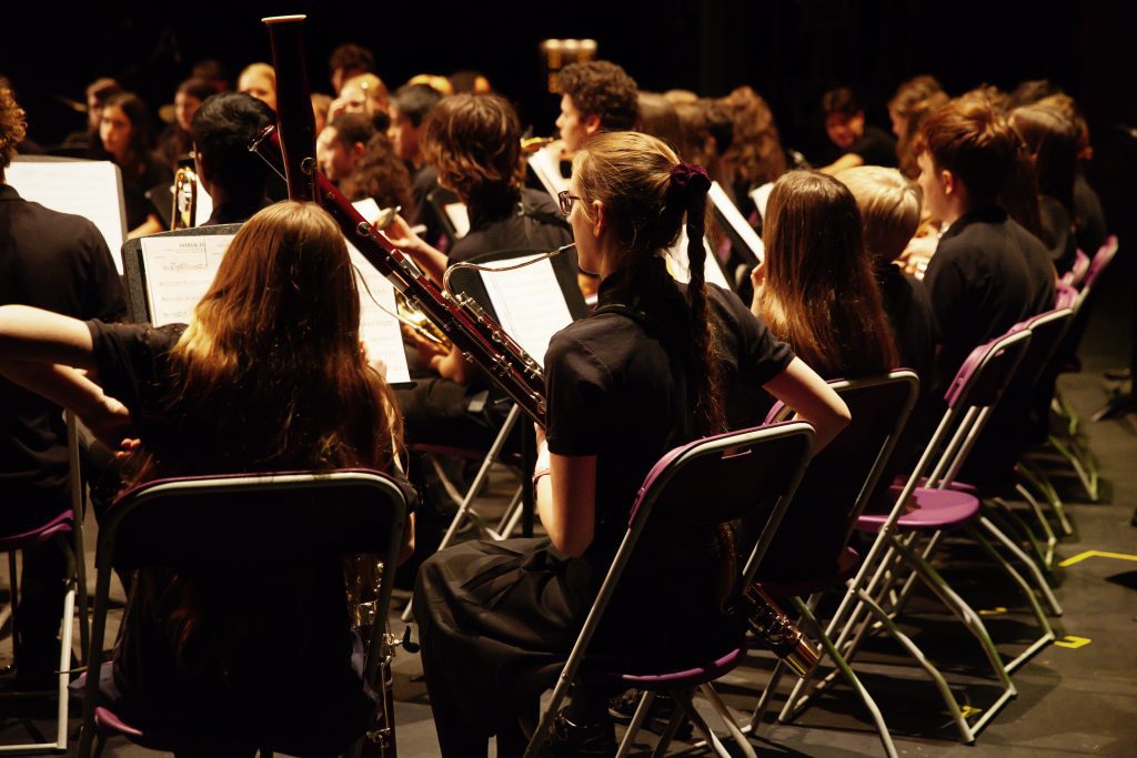 Photo of the Merton Youth Concert Band performing